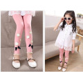 2015 Children Clothing Baby Girl Leggings Children Plain Color Flower Leggings